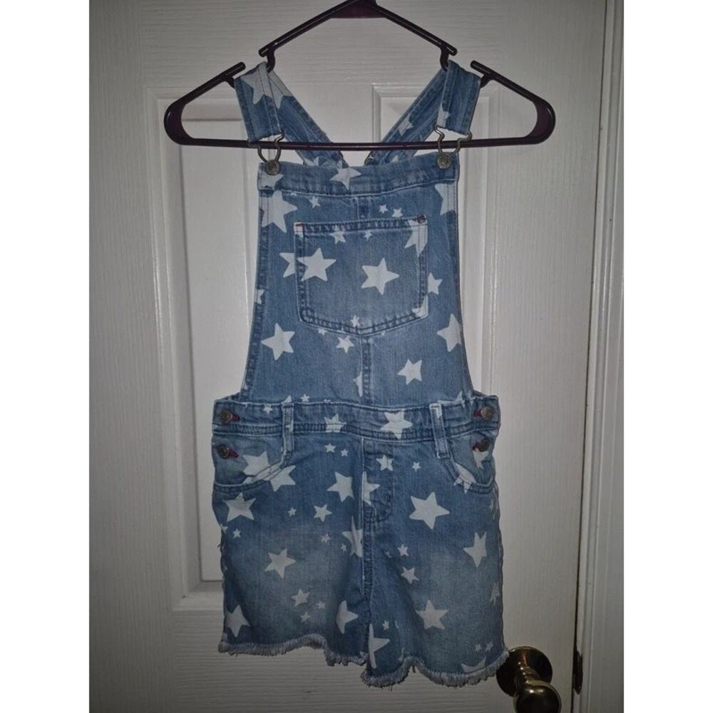 Cat & Jack Girls Star Print Denim Shortalls